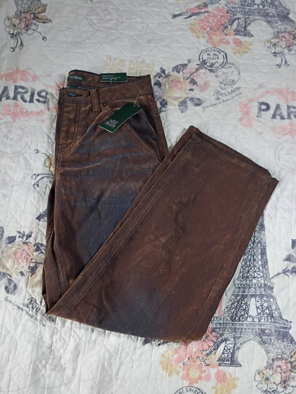 NWT Women's Rigid Denim Mid Rise 90s Straight Legged Brownwash Jeans -Wild Fable